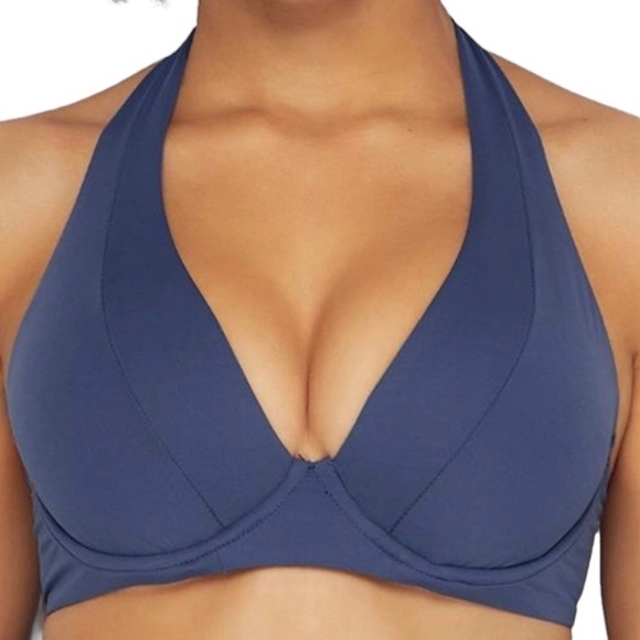 Becca Color Code Underwire Halter Bikini Top 32E - Picture 1 of 7